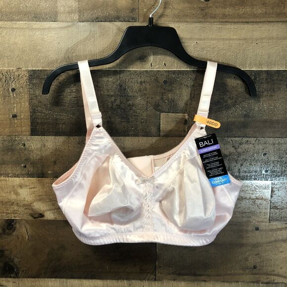 Bali Double Support Comfort Wireless Full Coverage Bra Size 40DD Pink 3820 - Picture 1 of 5